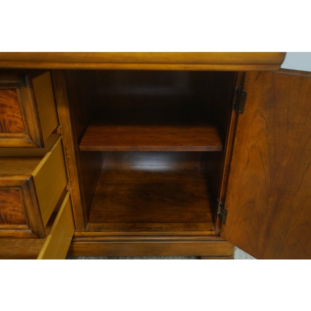 1980s Drexel Heritage Country French Cherry & Burl Wood Buffet Server For Sale - Image 5 of 18