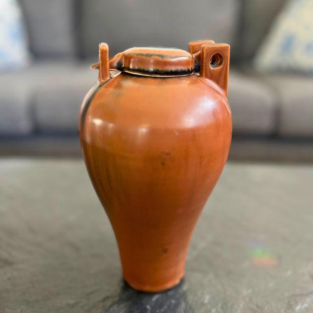 Mid-Century Hand-Crafted Pottery Jug/Urn With Lid For Sale - Image 12 of 12
