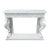White 1980s Hollywood Regency Style Carved Wooden Mantel/Entrance Table (Silver-Plated Finish) For Sale - Image 8 of 16