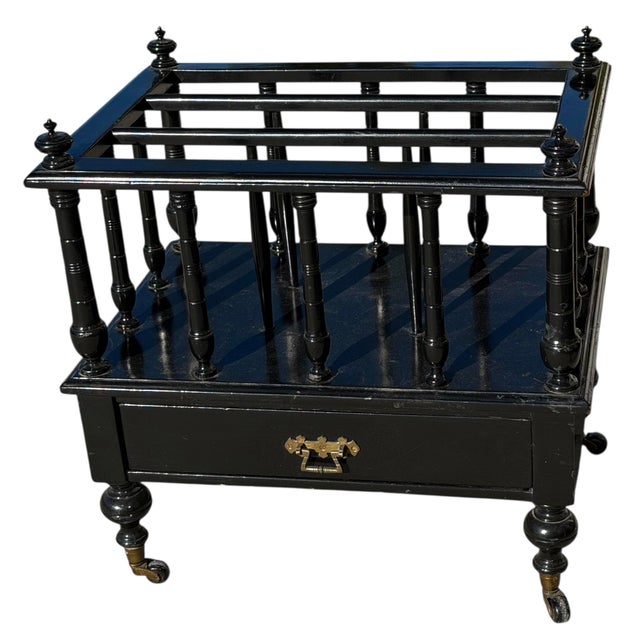 French Napoleon III Style Porte Revue Magazine Rack Canterbury For Sale - Image 3 of 3