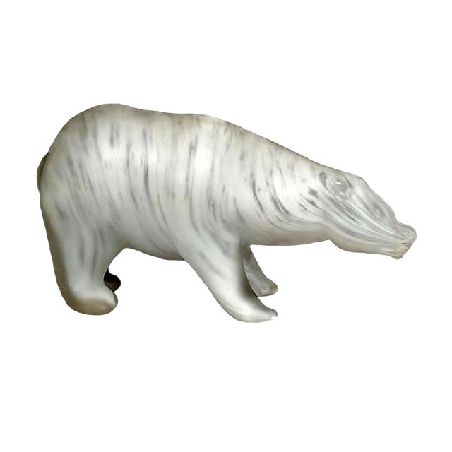 Orso Polare Sculpture by Walter Furlan and Salviati & C, 1970s For Sale