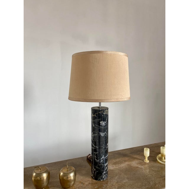 Robert Sonneman Cylindrical Marble Lamp For Sale - Image 12 of 15