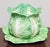 1990s Vintage Mid-Century Modern Fitz and Floyd Majolica Cabbage Soup Bowl and Saucer For Sale - Image 5 of 5