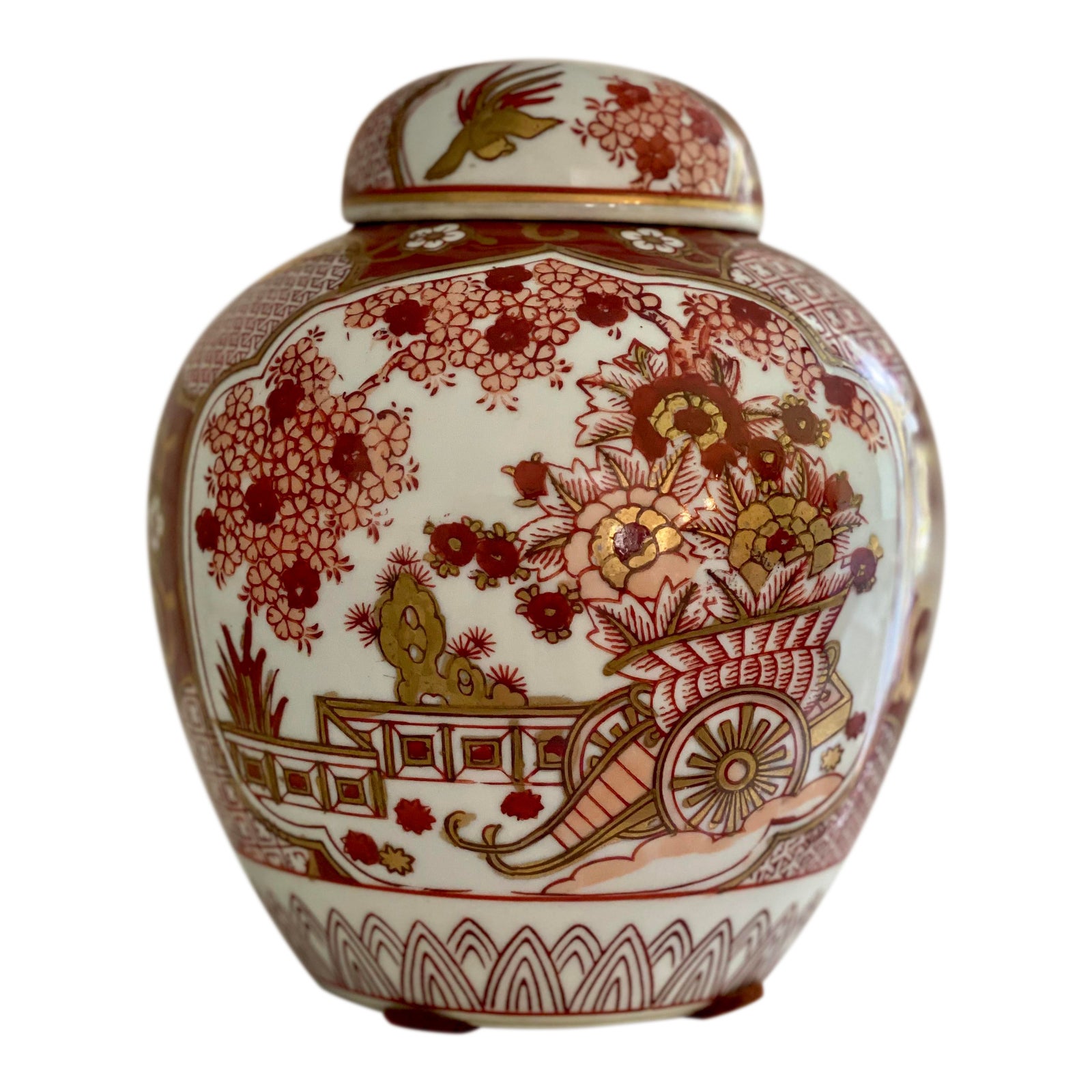 Gold Imari Ginger Jar Chairish