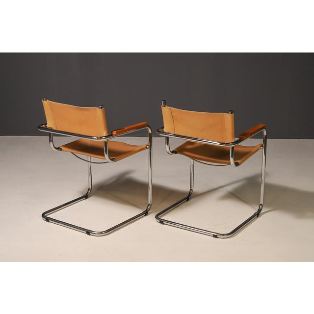 Set of Tubular Steel Cantilever Armchairs, 1970s For Sale - Image 6 of 18