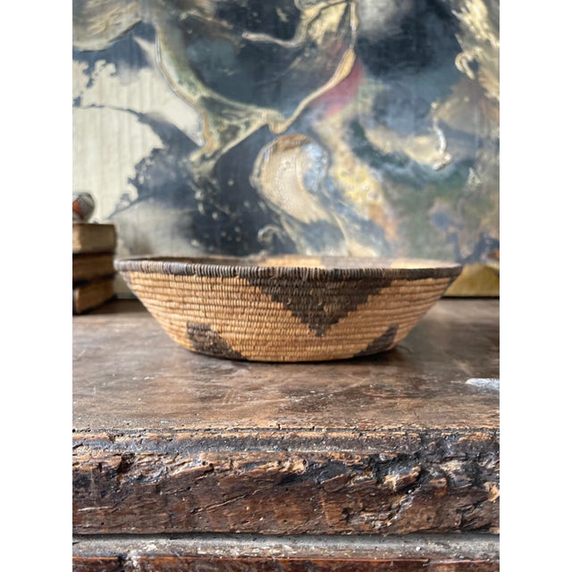 Tribal Tribal Coiled Basket Vintage For Sale - Image 3 of 12