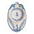 Antique French Quimper Scalloped Wall Platter For Sale