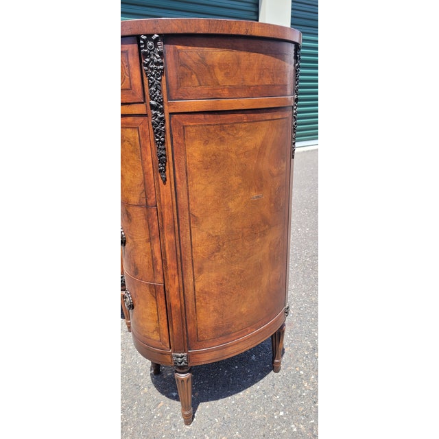 Pair 1920s Tall Oval French End Table Night Stands For Sale - Image 16 of 18