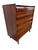 Elevate your bedroom with this stunning Mid-Century Modern Lane 1st Edition walnut high chest, a timeless piece showcasing...