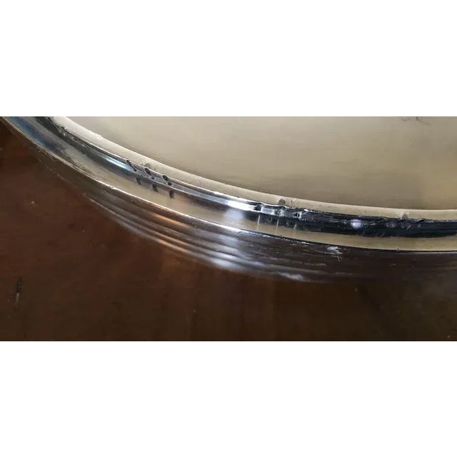 Silver 1920s Art Deco Silver Plate Galleried Oval Tray or Centerpiece Bowl with Exotic Wood Handles For Sale - Image 8 of 11