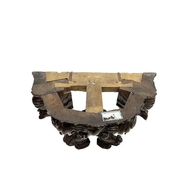 18th-19th Century Dolphin Console Table with Marble Top For Sale - Image 6 of 7