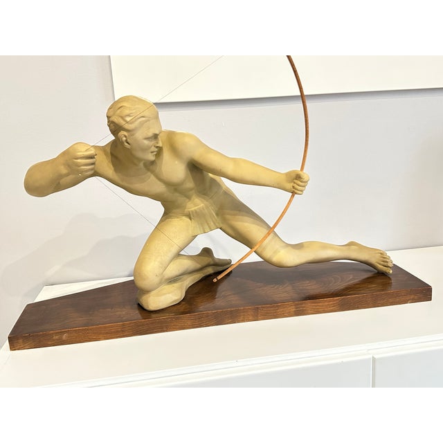 Melani, Large Art Deco Archer Sculpture, 1930, Plaster For Sale - Image 18 of 18