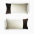 Double Rectangle White and Black Velvet Pillow from LO Decor For Sale - Image 3 of 3
