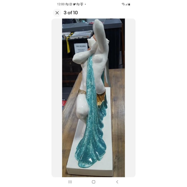 Art Deco 1930s Art Deco Armand Godord France Kaza Editition Large Porcelain Female Figure For Sale - Image 3 of 10