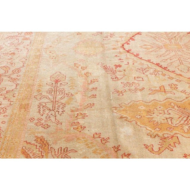 Turkish Antique Turkish Oushak Rug For Sale - Image 3 of 8