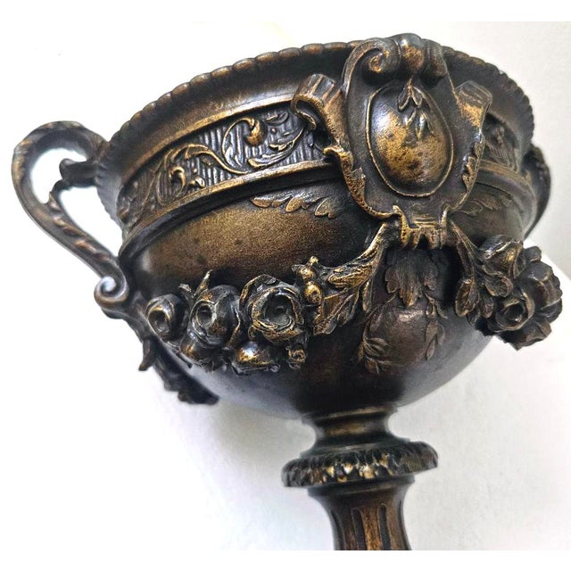 19th Century Grand Tour Bronze Warwick Vase Urn With Lid, C. 1870 For Sale - Image 11 of 11