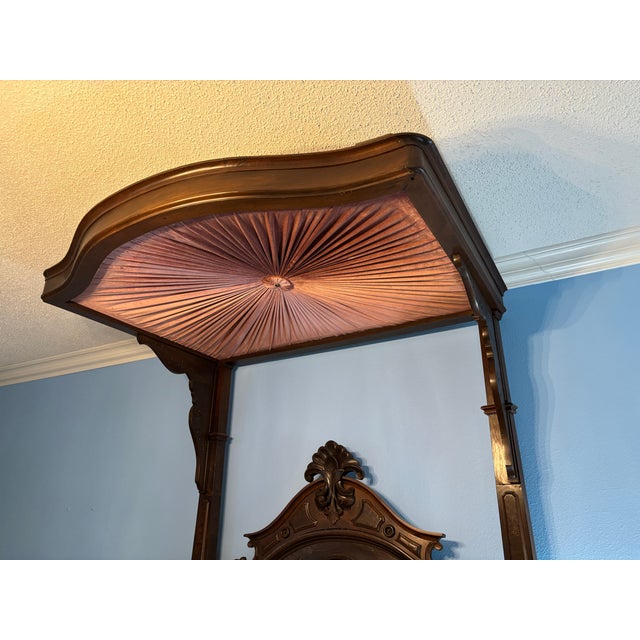A spectacular 1860's Victorian period poster bed was sometimes called a "half tester" because of the half size canopy over...