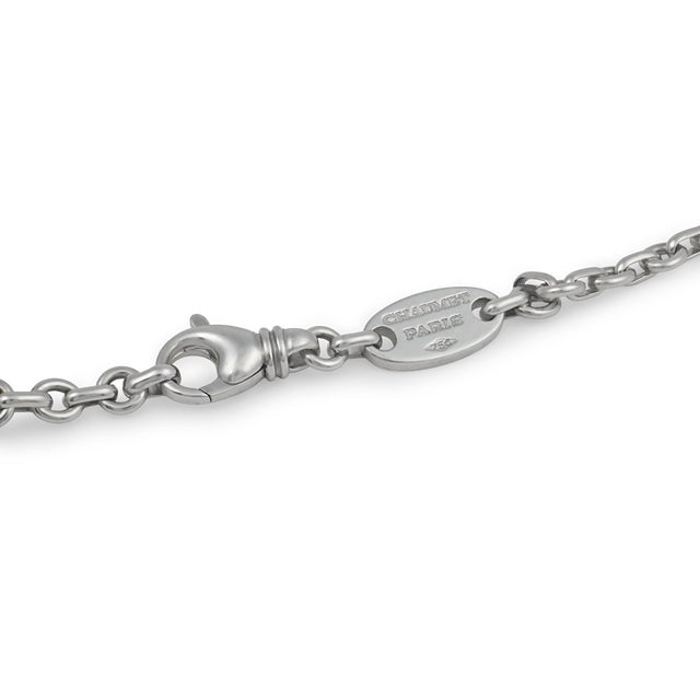 Vintage Chaumet Paris 18k White Gold Chain Necklace For Sale In Los Angeles - Image 6 of 6