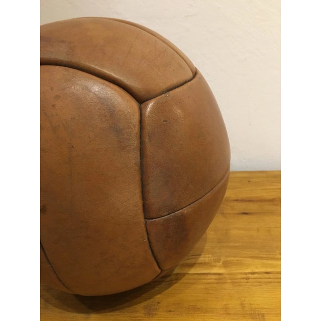 Vintage Leather 3kg Medicine Ball, 1930s For Sale - Image 6 of 9