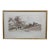 Antique Ernest C Rost Wayside Inn Horse Cottage Country Road Etching 27" For Sale