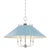 Hudson Valley Lighting Mark D. Sikes Clivedon 5-Light Chandelier, Polished Nickel/Blue Bird For Sale