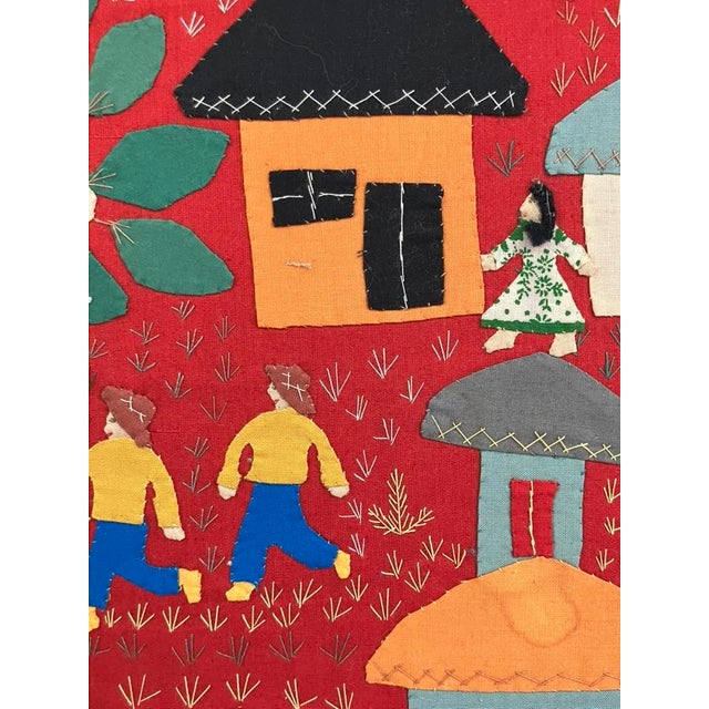 Tereza Laztiko – Signed Mexican Appliqué Folk Art Village Scene For Sale - Image 12 of 12
