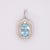 2020s 4.9Ct Santa Maria Aquamarine Pendant With Natural Diamond Accents: 14k Gold For Sale - Image 5 of 8