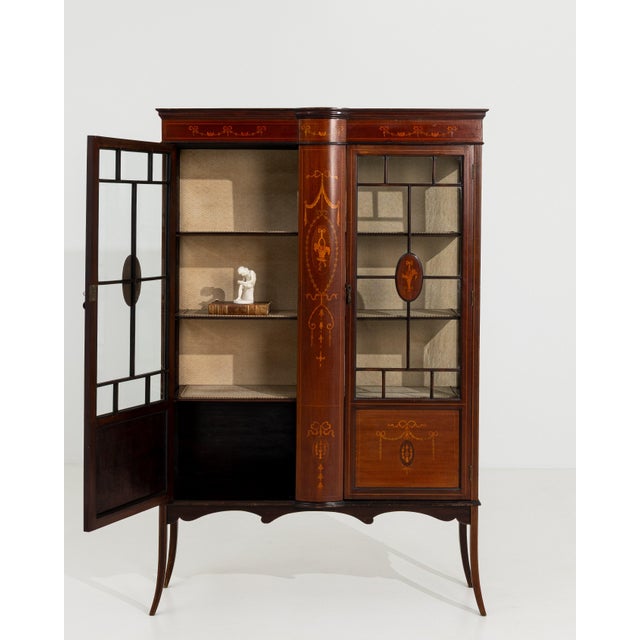 Traditional Edwardian Marquetry Vitrine, Antique, United Kingdom, 19th Century For Sale - Image 3 of 14