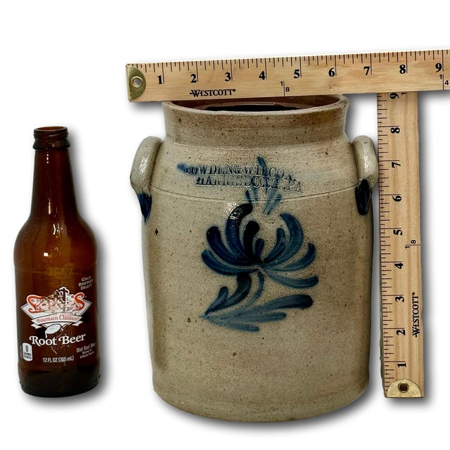 This Really is a Great Looking Authentic Antique American Primitive Stoneware Butter Churn Crock. Butter Churn Crocks are...