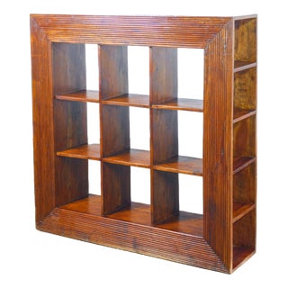 Open Bookcase Shelf in Wood For Sale