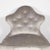 Mid-Century Modern 1940s Hollywood Regency Crest-Back Button-Tufted Chair in Platinum Velvet For Sale - Image 3 of 8
