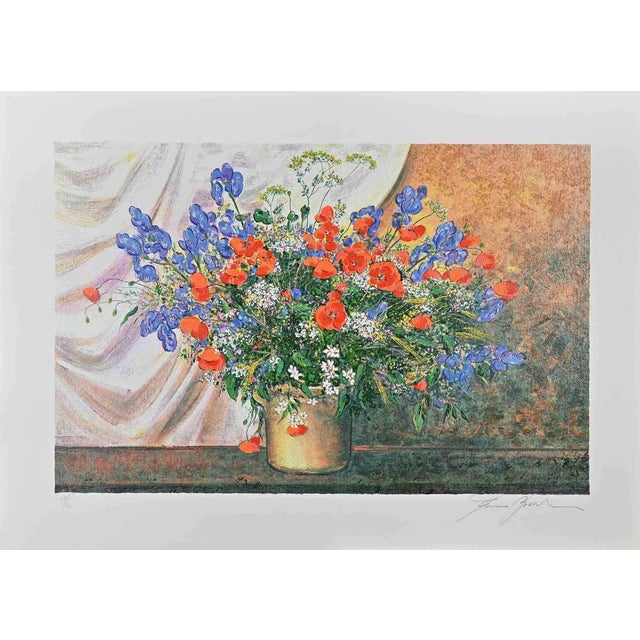 Franco Bocchi, Wildflowers, Screen Print, 1980s For Sale