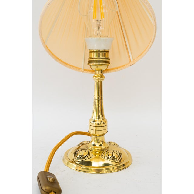 Art Deco Table Lamp with Fabric Shade, Vienna, Austria, 1920s For Sale - Image 17 of 18