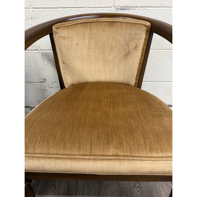 Wood Vintage Shelby Williams Barrel Back Lounge Chairs Tub Chairs Armchairs - Pair For Sale - Image 7 of 15