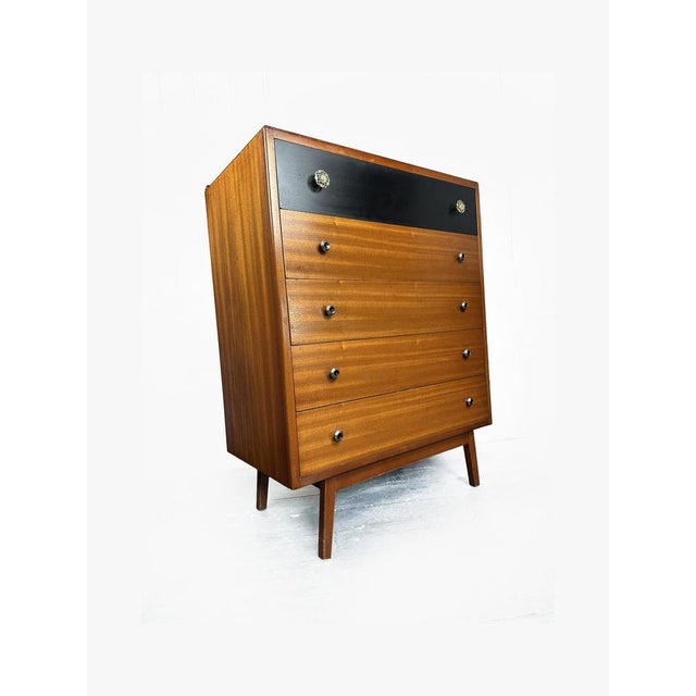 Vintage Tallboy Chest of Five from Lebus, 1950s For Sale - Image 6 of 17