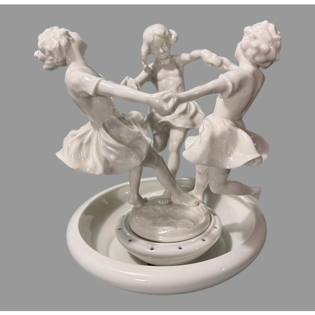 Vintage K. Tutter Hutschenreuther Porcelain May Dance Sculpture Flower Frog Base For Sale - Image 9 of 10