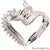 Contemporary 18k (750) White Gold Natural Diamond Heart Shape Pendant With Chain For Sale - Image 3 of 11