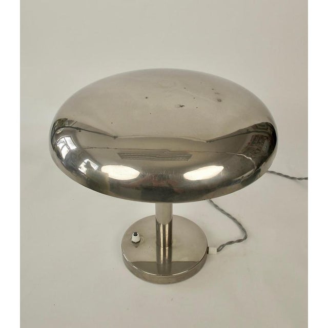 Bauhaus Desk Lamp in Chrome, Czechoslovakia, 1930s For Sale - Image 4 of 16