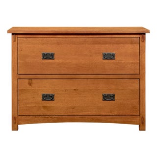 Mission Oak 2 Drawer Lateral File Cabinet - Michael's Cherry Stain For Sale