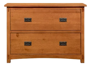 Mission Oak 2 Drawer Lateral File Cabinet - Michael's Cherry Stain