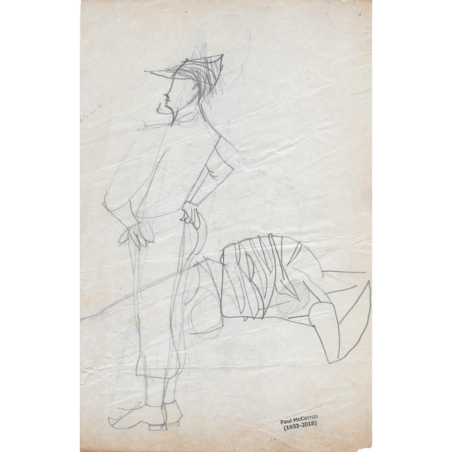 Double sided MCM portrait by Paul McCarron (1933-2018) later known as a prominent New York art dealer. This work is from...