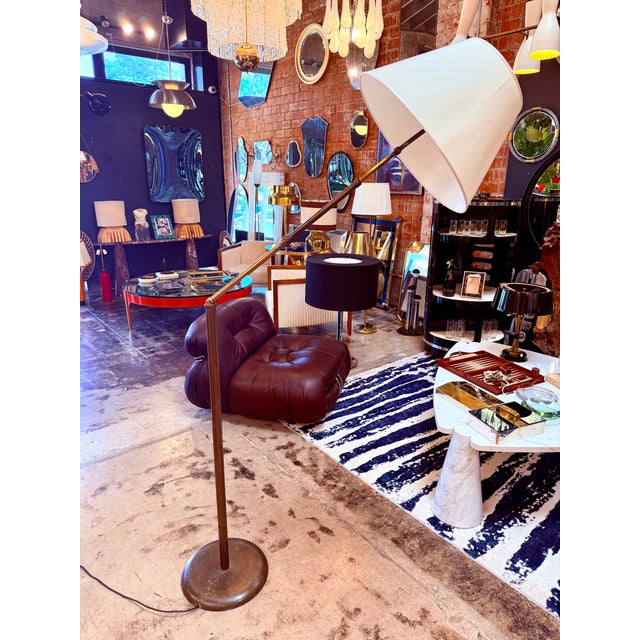Patented Adjustable Brass Floor Lamp by Angelo Lelli for Arredoluce, Italy, 1950s For Sale - Image 11 of 18