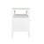 Matthew Izzo Home Douglas White Textured Linen Two Drawer Side Table With Open Top Shelf, Polished Brass Knobs and Glass Top For Sale In New York - Image 6 of 7