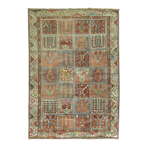 Early 20th Century Garden Box Persian Malayer Rug