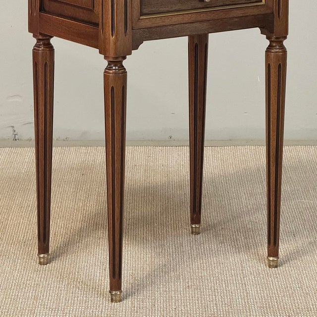Pair French Louis XVI Marble Top End Tables For Sale - Image 10 of 17