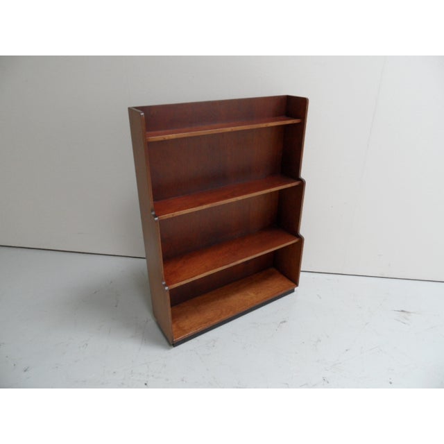 Maroon Vintage Open Bookcase in Wood, 1950s For Sale - Image 8 of 11
