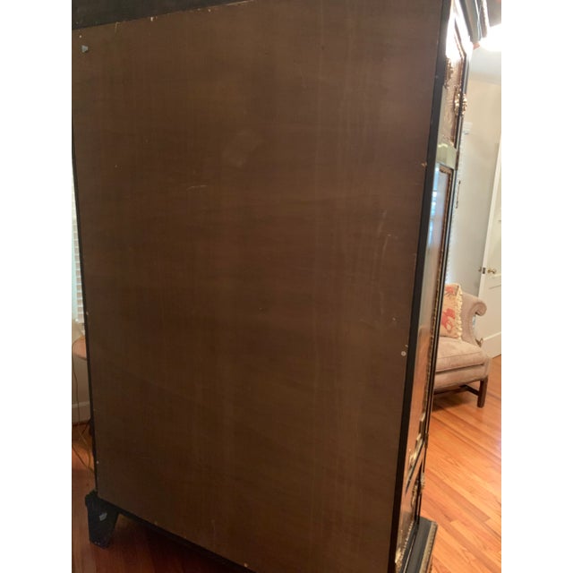 Mid 20th Century Spanish Armoire Featuring Fine Marquetry Panels and Brass Accents. For Sale - Image 10 of 10