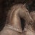 Contemporary II by Kit King | Oil, mortar, and earth on canvas with metal ring depicting two horse figures. For Sale - Image 3 of 4