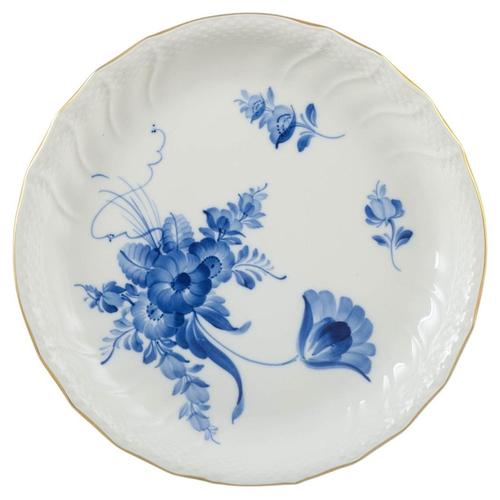 1930s Vintage Serving Dish in Blue Flower Curved with Gilt Rim from Royal Copenhagen, 1936 For Sale - Image 5 of 5