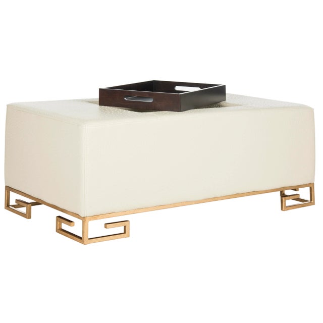 a exquisite pairing of form and function, this contemporary tray ottoman was inspired by the inimitable glamour and...